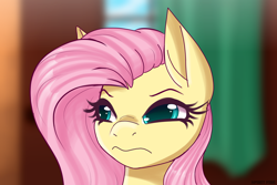 Size: 2100x1400 | Tagged: safe, artist:celes-969, derpibooru import, fluttershy, pegasus, pony, disgusted, solo