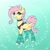 Size: 1500x1500 | Tagged: safe, artist:celes-969, derpibooru import, fluttershy, pegasus, pony, better together, choose your own ending, equestria girls, the road less scheduled, the road less scheduled: fluttershy, alternate hairstyle, choker, chokershy, clothes, ear piercing, equestria girls outfit, equestria girls ponified, eyeshadow, female, flutterpunk, makeup, mare, piercing, ponified, socks, solo, striped socks