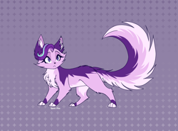 Size: 2700x2000 | Tagged: safe, artist:celes-969, derpibooru import, starlight glimmer, cat, abstract background, catified, cheek fluff, ear fluff, fluffy, solo, species swap, tail fluff