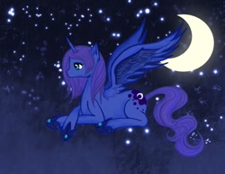 Size: 792x612 | Tagged: safe, artist:fireecho, princess luna, alicorn, pony, female, horn, mare, simple background, solo