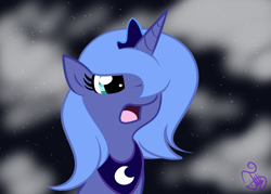 Size: 700x500 | Tagged: safe, artist:nightbluemoon, princess luna, alicorn, pony, solo, woona