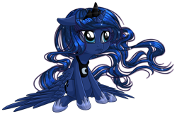 Size: 1190x765 | Tagged: safe, artist:kittehkatbar, princess luna, alicorn, pony, simple background, sitting, solo, transparent background