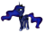 Size: 900x643 | Tagged: safe, artist:iraincloud, princess luna, alicorn, pony, female, horn, mare, simple background, solo