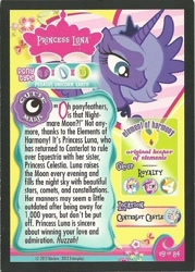 Size: 439x612 | Tagged: safe, edit, princess luna, alicorn, pony, female, horn, mare, s1 luna, trading card