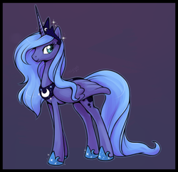 Size: 726x704 | Tagged: safe, artist:nycket, princess luna, alicorn, pony, older, s1 luna, solo