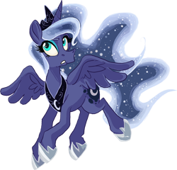 Size: 700x673 | Tagged: safe, artist:shenanigan, princess luna, alicorn, pony, female, horn, mare, simple background, solo