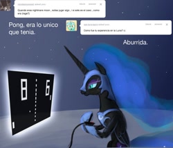 Size: 1024x878 | Tagged: safe, nightmare moon, princess luna, alicorn, pony, preguntale a luna, spanish, translated in the comments, tumblr