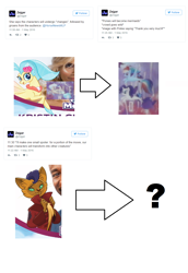 Size: 1072x1560 | Tagged: safe, derpibooru import, capper dapperpaws, princess skystar, rainbow dash, rarity, abyssinian, anthro, cat, seapony (g4), my little pony: the movie, clothes, coat, male, meta, theory, twitter