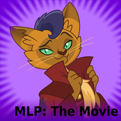 Size: 1024x1024 | Tagged: safe, derpibooru import, capper dapperpaws, abyssinian, anthro, my little pony: the movie, derpibooru, male, meta, solo, spoilered image joke