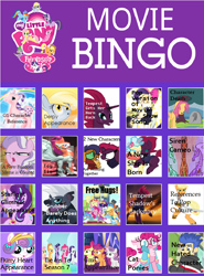 Size: 666x900 | Tagged: safe, derpibooru import, apple bloom, applejack, capper dapperpaws, derpy hooves, diamond tiara, fizzlepop berrytwist, flash sentry, grubber, pinkie pie, princess flurry heart, princess skystar, scootaloo, songbird serenade, starlight glimmer, sweetie belle, tempest shadow, twilight, twilight sparkle, twilight sparkle (alicorn), abyssinian, alicorn, anthro, classical hippogriff, hippogriff, pony, sea pony, unicorn, g1, my little pony: the movie, anthro with ponies, bingo, broken horn, male, toy