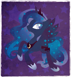 Size: 731x786 | Tagged: safe, artist:disfiguredstick, princess luna, alicorn, pony, female, horn, mare, simple background, solo