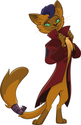 Size: 3411x5255 | Tagged: safe, derpibooru import, capper dapperpaws, abyssinian, anthro, digitigrade anthro, my little pony: the movie, absurd resolution, clothes, coat, handsome, raised eyebrow, simple background, solo, transparent background, vector