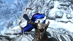 Size: 1360x768 | Tagged: safe, screencap, princess luna, alicorn, pony, auriel's bow, dawnguard, skyrim, the elder scrolls