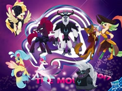 Size: 1500x1125 | Tagged: safe, derpibooru import, capper dapperpaws, grubber, princess skystar, queen novo, storm king, tempest shadow, abyssinian, anthro, seapony (g4), my little pony: the movie, logo, male