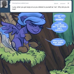 Size: 650x650 | Tagged: safe, artist:robd2003, princess luna, alicorn, pony, ask, female, horn, mare, moon-fall