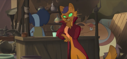 Size: 1283x598 | Tagged: safe, derpibooru import, screencap, capper dapperpaws, abyssinian, anthro, cat, my little pony: the movie, clothes, klugetown, male