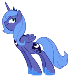 Size: 2000x2200 | Tagged: safe, artist:mihaaaa, princess luna, alicorn, pony, high res, s1 luna, simple background, solo, transparent background, vector