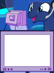 Size: 563x769 | Tagged: safe, princess luna, alicorn, pony, exploitable meme, gamer luna, meme, template, tv meme