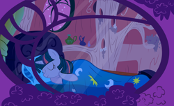 Size: 7866x4808 | Tagged: safe, artist:boneswolbach, twilight sparkle, unicorn twilight, pony, unicorn, absurd resolution, bed, cover, cute, eyes closed, female, golden oaks library, library, mare, night, pillow, sleeping, solo, stars, twiabetes, vector, window