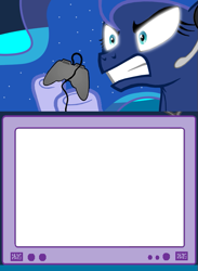 Size: 563x769 | Tagged: safe, princess luna, alicorn, pony, exploitable meme, gamer luna, gamer meme, meme, obligatory pony, template, tv meme