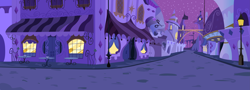 Size: 10399x3733 | Tagged: safe, artist:boneswolbach, absurd resolution, background, canterlot, city, night, street, vector, window