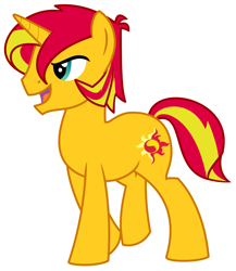 Size: 1600x1846 | Tagged: safe, artist:evilfrenzy, sunset glare, sunset shimmer, pony, rule 63, solo