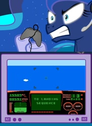 Size: 512x700 | Tagged: safe, princess luna, alicorn, pony, angry video gamer luna, exploitable meme, gamer luna, gamer meme, meme, obligatory pony, top gun, top gun (nes), tv meme