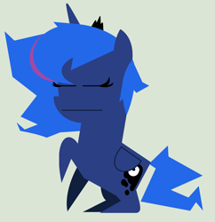 Size: 1600x1656 | Tagged: safe, artist:evilfrenzy, princess luna, alicorn, pony, bed mane, pointy ponies, simple background, solo