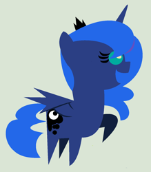 Size: 1024x1170 | Tagged: safe, artist:evilfrenzy, princess luna, alicorn, pony, pointy ponies, raised hoof, simple background, solo