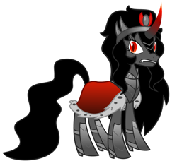 Size: 1600x1458 | Tagged: safe, artist:evilfrenzy, king sombra, queen umbra, pony, unicorn, rule 63, solo
