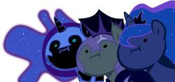 Size: 1366x642 | Tagged: safe, artist:haloreplicas, nightmare moon, princess luna, alicorn, pony, night guard, simple background, transparent background, vector, wut face