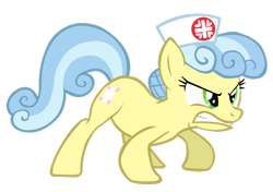 Size: 900x632 | Tagged: safe, artist:boneswolbach, nurse coldheart, nurse snowheart, pony, angry, female, mare, simple background, solo, transparent background, vector