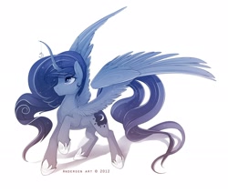 Size: 2742x2321 | Tagged: dead source, safe, artist:antiander, princess luna, alicorn, pony, high res, horn jewelry, jewelry, solo