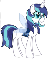 Size: 4264x5200 | Tagged: safe, artist:evilfrenzy, artist:rahneehoneylizard, edit, oc, oc only, oc:glacial curse, hybrid, absurd resolution, implied chrysalis, interspecies offspring, offspring, parent:queen chrysalis, parent:shining armor, parents:shining chrysalis, simple background, solo, transparent background, vector