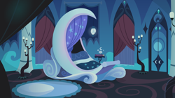 Size: 7996x4496 | Tagged: safe, artist:boneswolbach, do princesses dream of magic sheep, .ai available, absurd resolution, background, bed, bedroom, location, luna's room, no pony, scene interpretation, vector