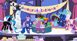 Size: 9900x5300 | Tagged: safe, artist:evilfrenzy, amira, princess cadance, princess celestia, princess luna, twilight sparkle, twilight sparkle (alicorn), oc, alicorn, pony, saddle arabian, absurd resolution, alicorn oc, canon x oc, pregnant