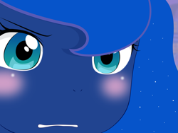 Size: 2675x2009 | Tagged: safe, artist:yuki endo, princess luna, anthro, ambiguous facial structure, close-up, face, gununu, high res, meme, reaction image, solo