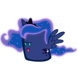 Size: 692x644 | Tagged: safe, artist:durpy, princess luna, alicorn, pony, marshmallow, simple background, solo, transparent background, vector