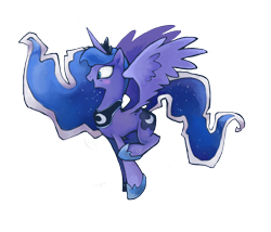 Size: 3500x3000 | Tagged: dead source, safe, artist:snufflin, princess luna, alicorn, pony, female, happy, high res, simple background, smiling, solo, spread wings, transparent background, wings