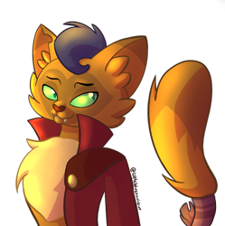 Size: 854x856 | Tagged: safe, artist:littlebluesaviour, derpibooru import, capper dapperpaws, abyssinian, anthro, cat, my little pony: the movie, male, simple background, smiling, solo, transparent background