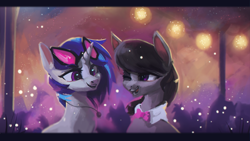 Size: 1920x1080 | Tagged: safe, artist:hierozaki, dj pon-3, octavia melody, vinyl scratch, earth pony, pony, unicorn, duo, female, mare