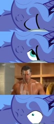 Size: 800x1830 | Tagged: safe, princess luna, alicorn, pony, bed meme, exploitable meme, johnny curtis, meme, milk, waking up, wwe