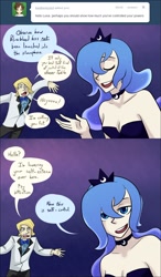 Size: 1282x2197 | Tagged: safe, artist:7nights, prince blueblood, princess luna, human, ask, ask human luna, comic, human luna, humanized