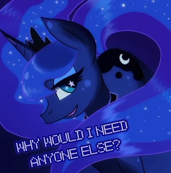 Size: 760x769 | Tagged: dead source, safe, artist:shufflestripes, princess luna, alicorn, pony, solo, wingding eyes, wingless