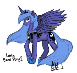 Size: 900x848 | Tagged: safe, artist:x6tr2ni, princess luna, alicorn, pony, s1 luna, simple background, solo