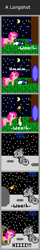 Size: 270x1670 | Tagged: safe, artist:zztfox, pinkie pie, princess luna, alicorn, earth pony, pony, :d, cartographer's cap, comic, cute, eyes closed, female, filly, happy, hat, hi, hoof hold, mare, moonstuck, open mouth, pixel art, portal, portal (valve), portal gun, sitting, smiling, woona