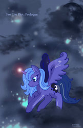 Size: 1356x2088 | Tagged: safe, artist:for-the-plot, princess luna, alicorn, pony, cloud, cloudy, cover, s1 luna, solo