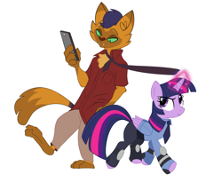 Size: 1220x1000 | Tagged: safe, artist:weasley-detectives, derpibooru import, capper dapperpaws, twilight sparkle, twilight sparkle (alicorn), abyssinian, alicorn, anthro, digitigrade anthro, my little pony: the movie, capper x twilight, capperlight, crossover, disney, female, judy hopps, male, mare, nick wilde, parody, simple background, straight, twilight x capper, twipper, white background, zootopia