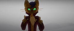 Size: 1920x804 | Tagged: safe, derpibooru import, screencap, capper dapperpaws, anthro, cat, my little pony: the movie, clothes, coat, gradient background, male, smiling