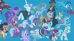 Size: 1920x1080 | Tagged: safe, derpibooru import, screencap, berry punch, berryshine, capper dapperpaws, cheerilee, coco pommel, diamond tiara, fancypants, garble, ocellus, opalescence, photo finish, plaid stripes, princess ember, saffron masala, sassy saddles, silver spoon, zippoorwhill, abyssinian, cat, changedling, changeling, dragon, earth pony, pegasus, pony, unicorn, my little pony: the movie, the last problem, bloodstone scepter, dragoness, female, male, mare, stallion, the magic of friendship grows